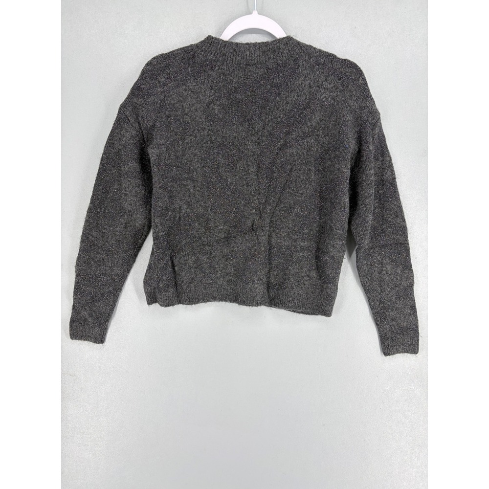 Ann Taylor Factory Womens Sweater Gray Metallic Shimmer Knit XS - Picture 3 of 5